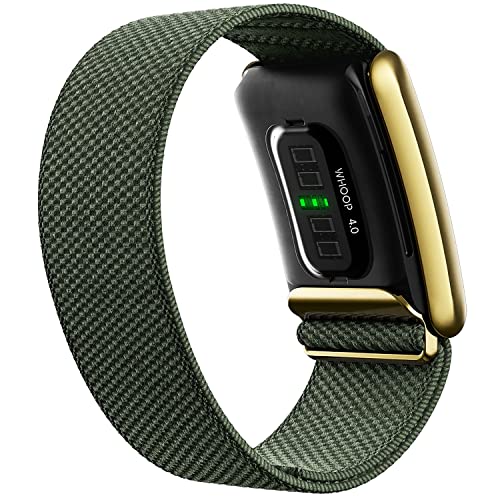 WHOOP SuperKnit Luxe Band- Ivy & Gold | Healf