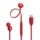 JBL Harman Tune 310C Black in Ear USB C Headphones Red - JBLT310CRED