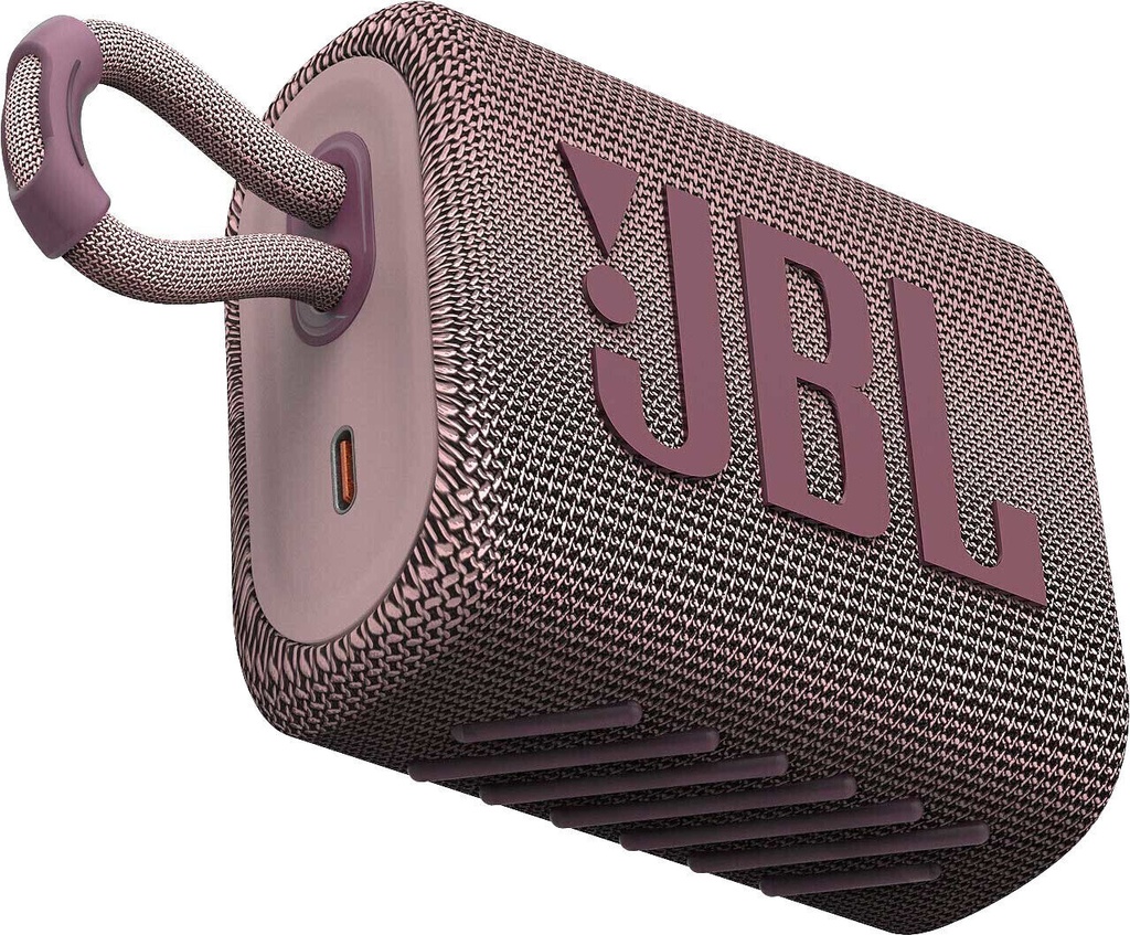 JBL GO 3 Compact Waterproof Portable Bluetooth Speaker Pink