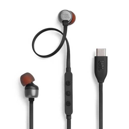 JBL Harman Tune 310C Black in Ear USB C Headphones Black - JBLT310CBLK