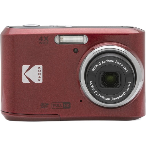 Kodak PIXPRO FZ45 Friendly Zoom 16MP Full HD Digital Camera, Red