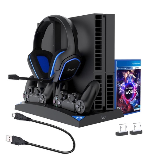 IPega P4009 Nabíjecí Stanice S Chlazením Pro PS5/PS4 Black